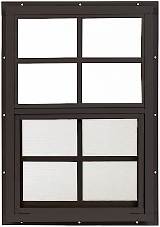 Flush-mount 14 by 21 inch shed window for the coop