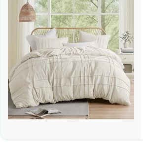 Comfort Spaces cream king-size pintuck duvet cover set