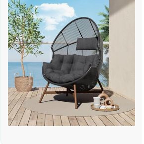 Grand Patio outdoor wicker egg chair