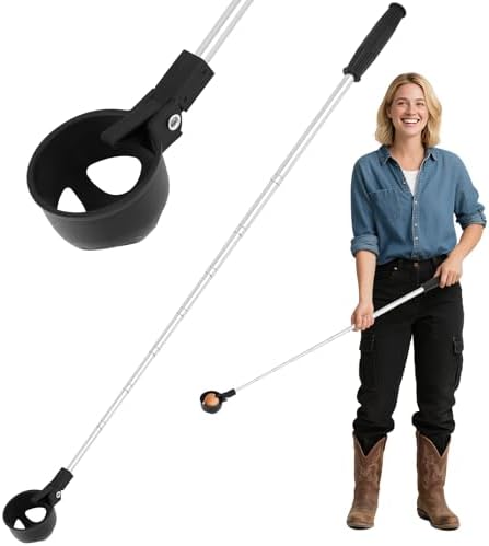 Extendable egg grabber for chicken eggs