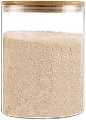 Large 108-ounce clear glass food storage jar