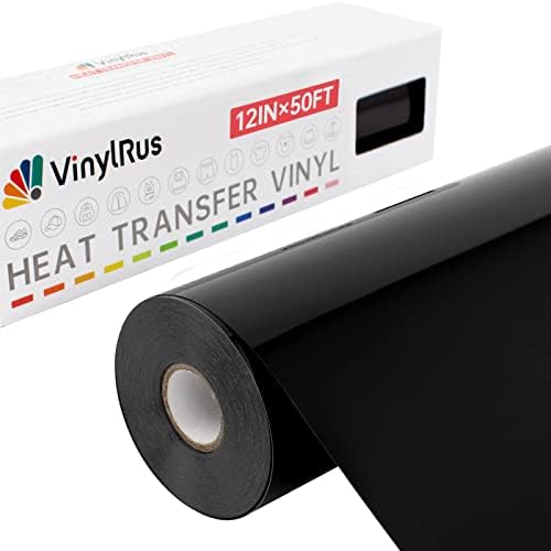 VinylRus black iron-on heat-transfer vinyl roll