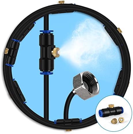 Outdoor misting cooling system for patio and coop runs