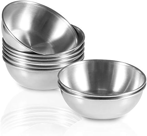 Stainless steel mini sauce dishes, 8-pack