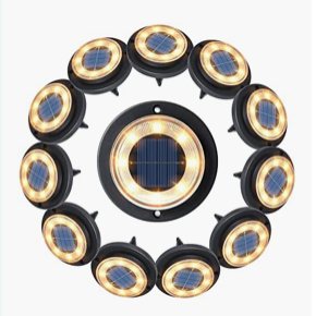 Flacchi waterproof solar ground lights, 12-pack