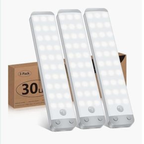 Wireless under-cabinet closet LED lights, 3-pack